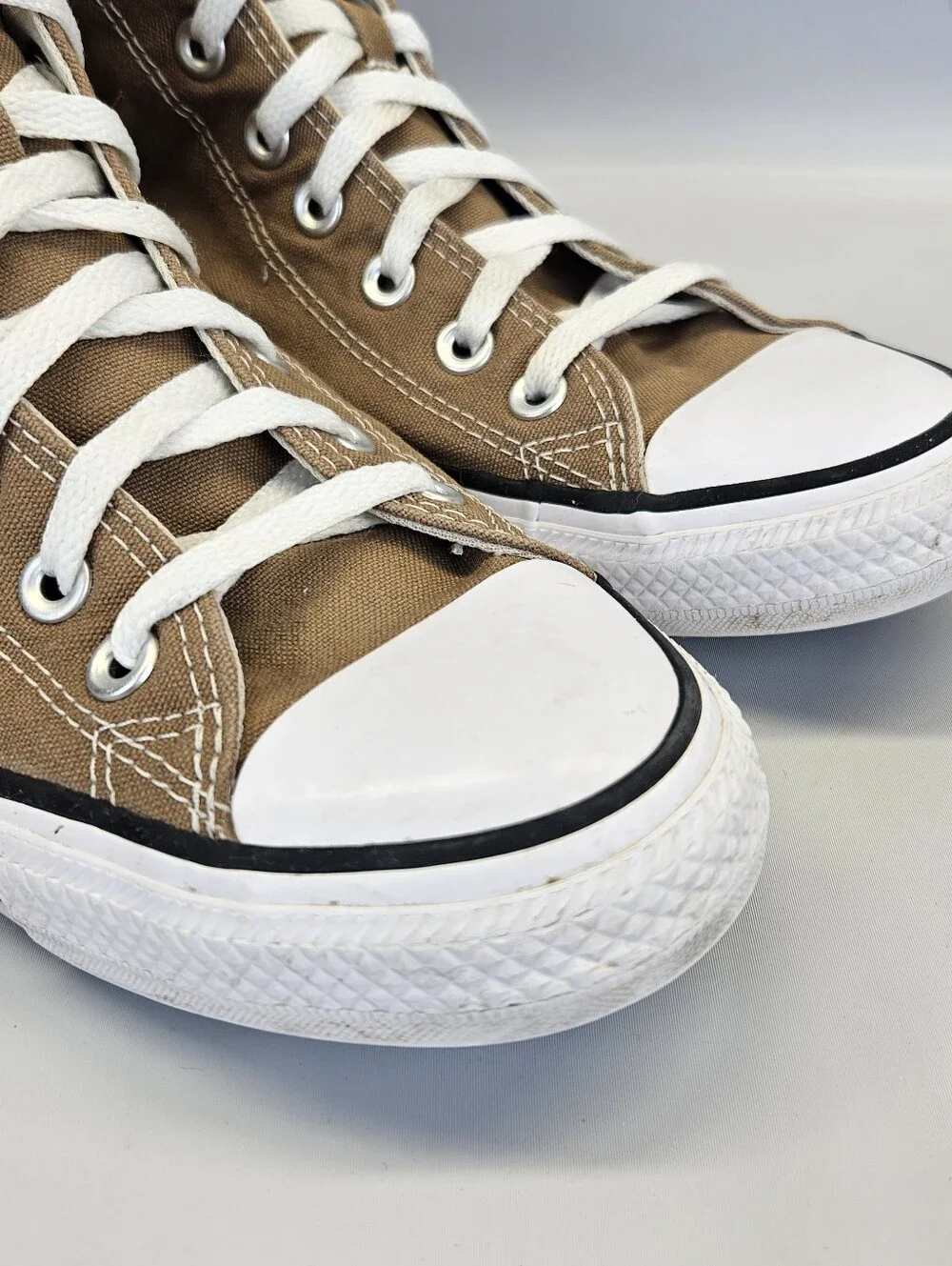 Converse Chuck Taylor All Star High Top Shoes Brown Tan Mens 8.5 Womens 10.5